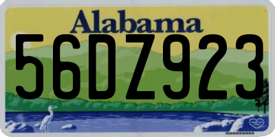 AL license plate 56DZ923