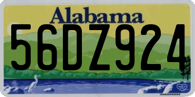 AL license plate 56DZ924