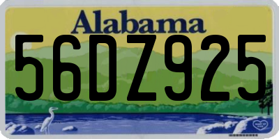 AL license plate 56DZ925