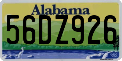 AL license plate 56DZ926