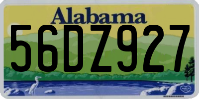 AL license plate 56DZ927