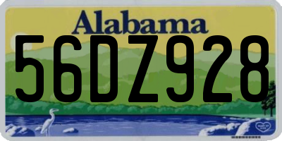 AL license plate 56DZ928