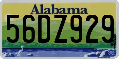 AL license plate 56DZ929