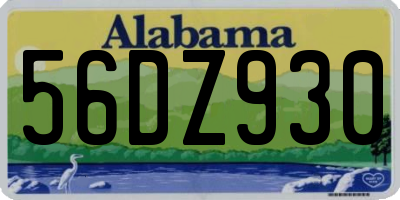 AL license plate 56DZ930