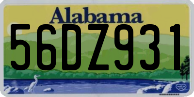 AL license plate 56DZ931