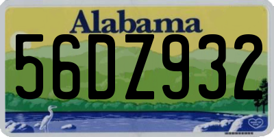 AL license plate 56DZ932
