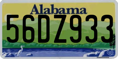 AL license plate 56DZ933