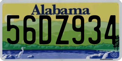 AL license plate 56DZ934