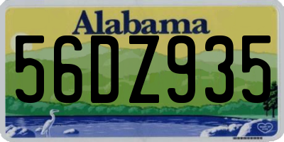 AL license plate 56DZ935