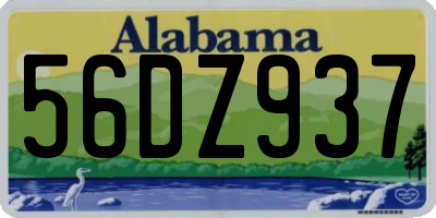AL license plate 56DZ937