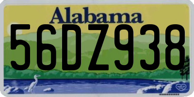 AL license plate 56DZ938