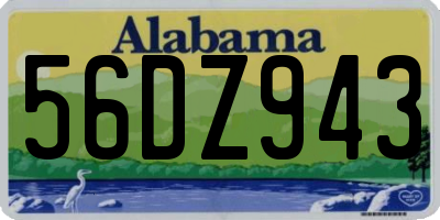 AL license plate 56DZ943