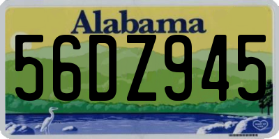 AL license plate 56DZ945