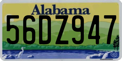 AL license plate 56DZ947