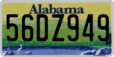 AL license plate 56DZ949