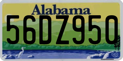AL license plate 56DZ950