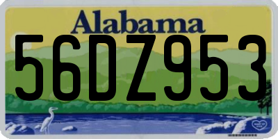 AL license plate 56DZ953