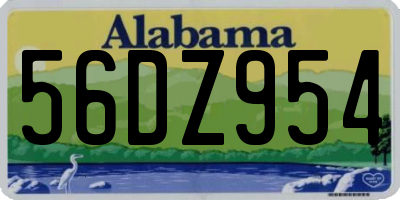 AL license plate 56DZ954