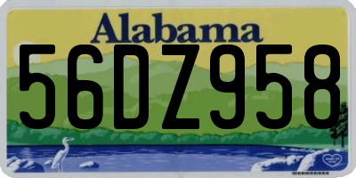 AL license plate 56DZ958