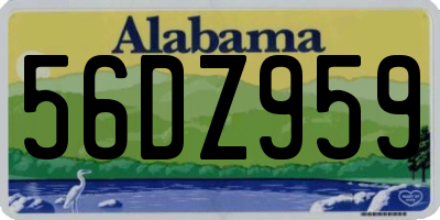 AL license plate 56DZ959