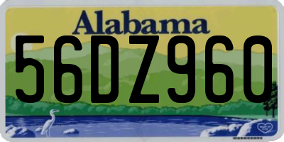 AL license plate 56DZ960