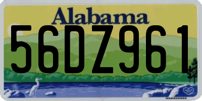 AL license plate 56DZ961