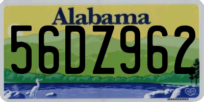 AL license plate 56DZ962