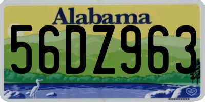 AL license plate 56DZ963