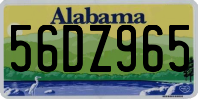 AL license plate 56DZ965