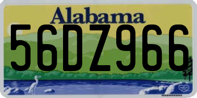 AL license plate 56DZ966