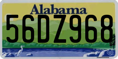 AL license plate 56DZ968