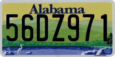 AL license plate 56DZ971