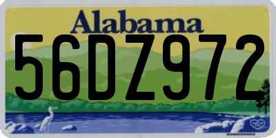 AL license plate 56DZ972