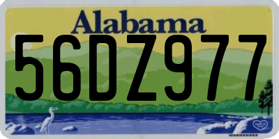 AL license plate 56DZ977