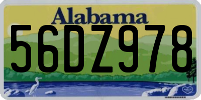 AL license plate 56DZ978