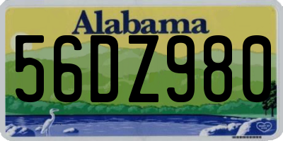 AL license plate 56DZ980