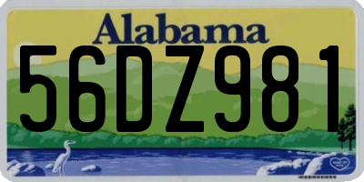 AL license plate 56DZ981