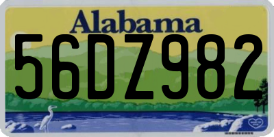 AL license plate 56DZ982