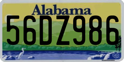 AL license plate 56DZ986
