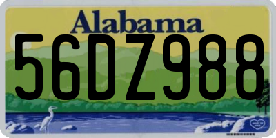 AL license plate 56DZ988