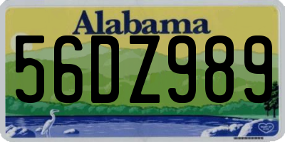 AL license plate 56DZ989