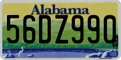 AL license plate 56DZ990