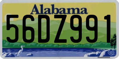 AL license plate 56DZ991