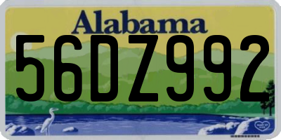 AL license plate 56DZ992
