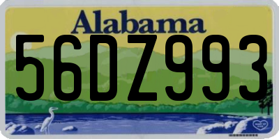 AL license plate 56DZ993