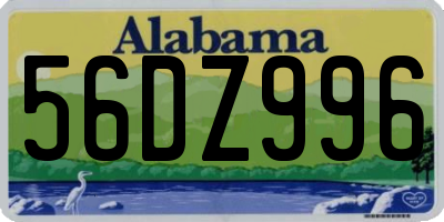 AL license plate 56DZ996