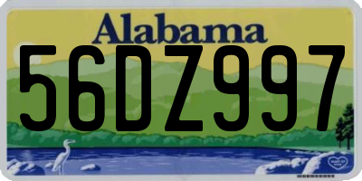 AL license plate 56DZ997