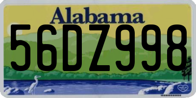 AL license plate 56DZ998