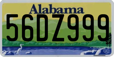 AL license plate 56DZ999
