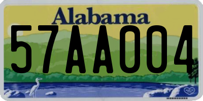 AL license plate 57AA004